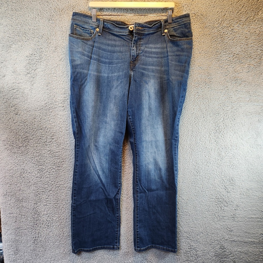 Levis 580 Jeans Womens 20W (Fits 40x30.5) Medium Wash High Rise Straight Leg